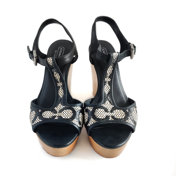 Coach wedge platform sandals. - Picture 2 of 4